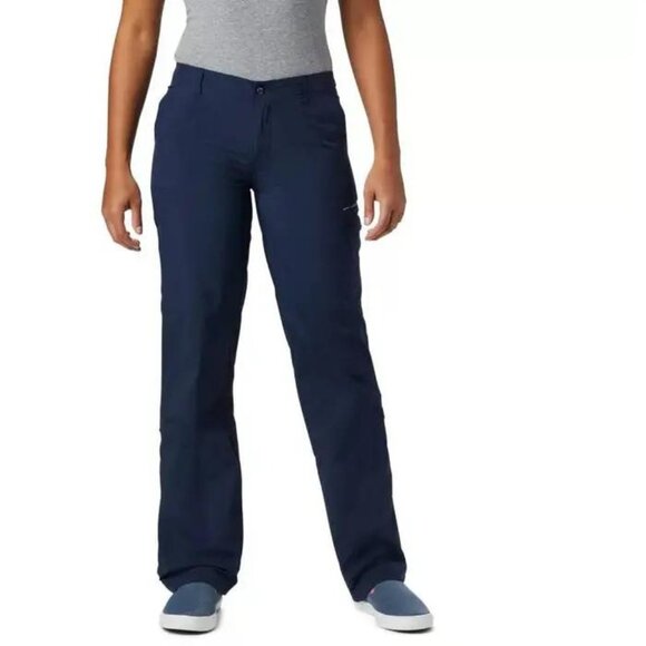 Columbia PFG Omni-Shade Women’s Outdoor Pants Size 14 Navy UPF Sun Protection - Picture 1 of 9